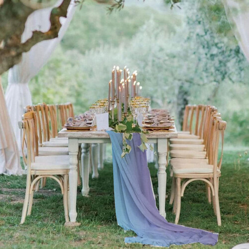 Polyester Pongee Table Runner69x304cm with Cutwork 2