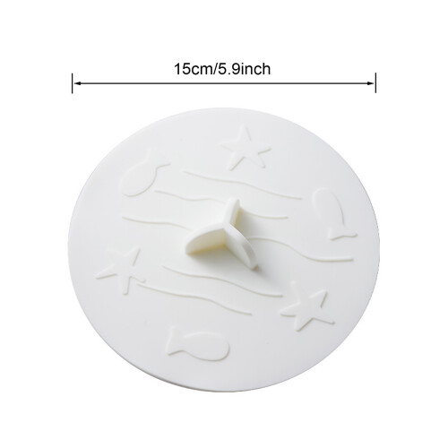 Silikon-Bodenablaufabdeckung 15 cm, weiß oder blau 2