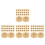 200Pcs Golden Clock Movement Fixing Nuts Kit for Wall Clock Repair DIY 4