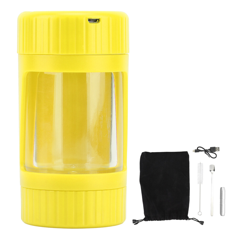 Light Led -Up Cigarette Jar With Grinder & Magnifier