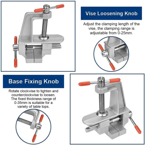 Mini Bench Vise 3.5" Aluminum Hobby Clamp Tool 1