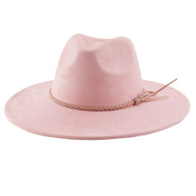 Fashionable Heart Shaped Crown Wide Brimmed Hat-Pink