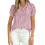 Women's  ruffled V-neck button-down short-sleeved-Black S 5