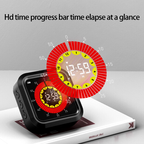 Digital Kitchen Timer Visual Timer Rechargeable-Black 2