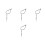 4Pcs Silver DIY Knitting Needles for Bracelet Work and Weaving 6