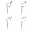 4Pcs Silver DIY Knitting Needles for Bracelet Work and Weaving 7