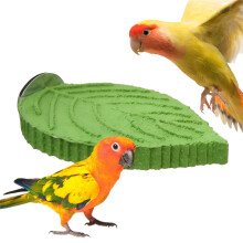 (Green) Bird Parrot Resin Stand Rack Bird Cage Accessories Perch for Small Animal Stand Board