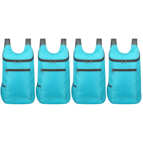4Pcs Versatile Sky-Blue Outdoor Sports Backpack for Storage 2