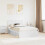 vidaXL Bed Frame with Headboard White 120 x 190 cm Solid Pine Wood 1