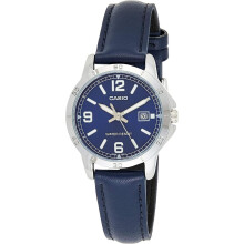 CASIO COLLECTION Mod. LADY DATE, LEATHER - BLUE