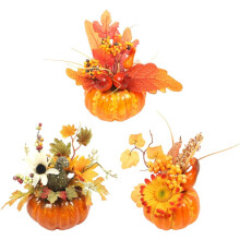 Floarea-soarelui, frunze de arțar, fructe de pădure, con de pin, decorațiuni de masă pentru casă, decorațiuni artificiale de dovleac,