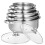 5Pcs Kitchen Stainless Steel Cookware Set Silver Ergonomic Handle Pots 11