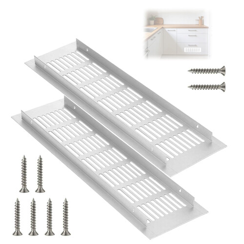 2Set Rustproof Aluminum Alloy Grille with Screws Ventilation