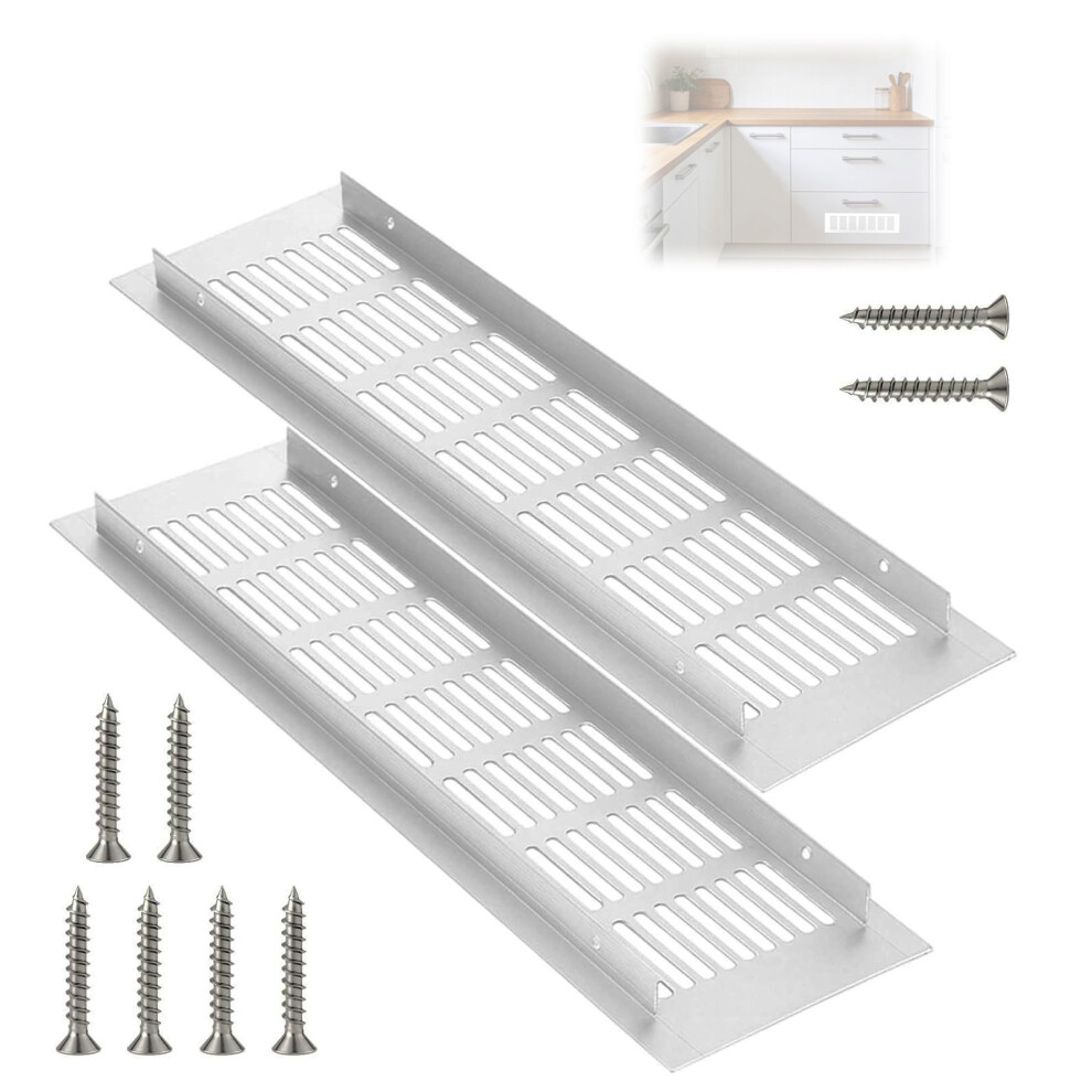 2Set Rustproof Aluminum Alloy Grille With Screws Ventilation 7754002194146