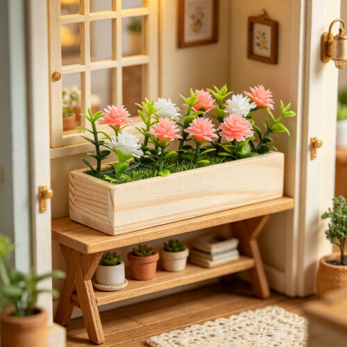 Mini Fleurs Miniatures Déco Fenêtres Maison De 2