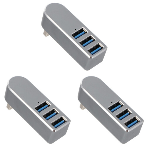 3Pcs Multifunction USB Hub with Rotatable Ports for Computer 1