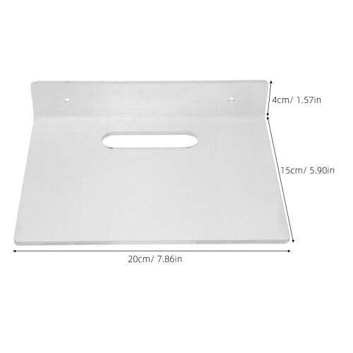 1Set Acrylic Small Floating Wall Shelf with Cable Management for Home 1