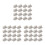 48Pcs Stainless Steel Silver Drawer Butt Hinge for Door and Window Use 2