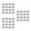 48Pcs Stainless Steel Silver Drawer Butt Hinge for Door and Window Use 5