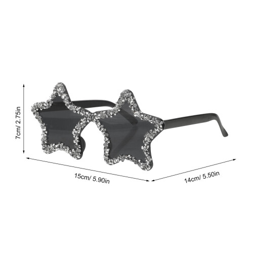 2Pcs Multicolor Star Shape Sunglasses Rimless Plastic Party Eyewear 1