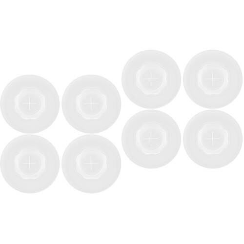 8Pcs Reusable Silicone Cup Lids Transparent Round Covers for Home Use 2