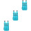 3Pcs Sky-Blue Lightweight Travel Backpack with Waterproof Design 4
