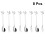 16Pcs Silver Stainless Steel Fork and Spoon Creative Leaf Design Home 8