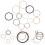 6Sets Assorted Color Nose Rings Practical Nose Adornments 9