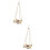 2Sets Durable Wood and Stainless Steel Parrot Feed Swing with Perch 6