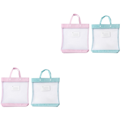 4Pcs Lightweight File Organizer Nylon Document Storage for Office 1