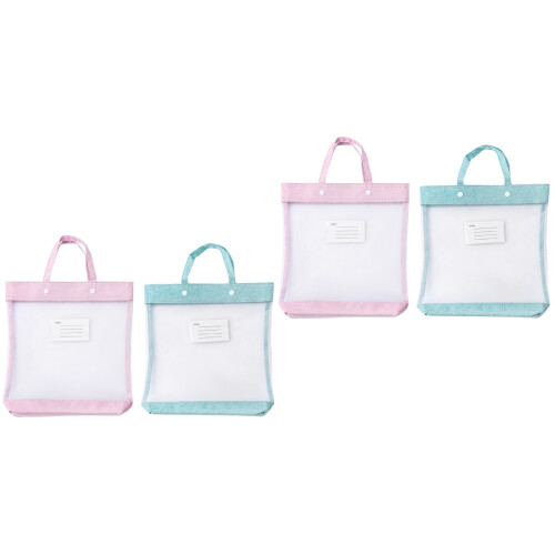 4Pcs Lightweight File Organizer Nylon Document Storage for Office 2