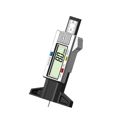Digitale Reifentiefenmesser 0-1 Zoll-Silber