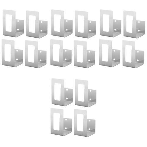 16Pcs Silver Wall-Mount Pot Lid Organizer Stainless Steel Kitchen Rack 1