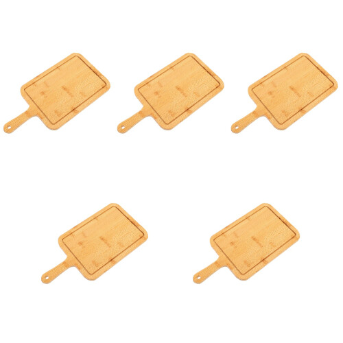 5Pièces À Découper Maison Bois Clair Plateau Pain Polyvalent 1
