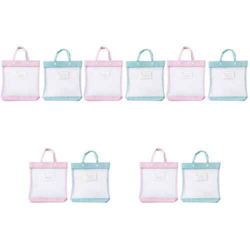 10Pcs Handheld Nylon Document Holders Snap Button File Organizers 1