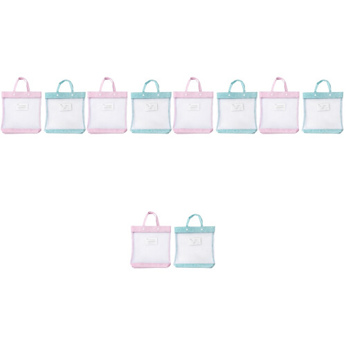 10Pcs Handheld Nylon Document Holders Snap Button File Organizers 2