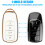 2Pcs White Tpu Key Fob Case Car Key Protector Minimalist Splashproof 4