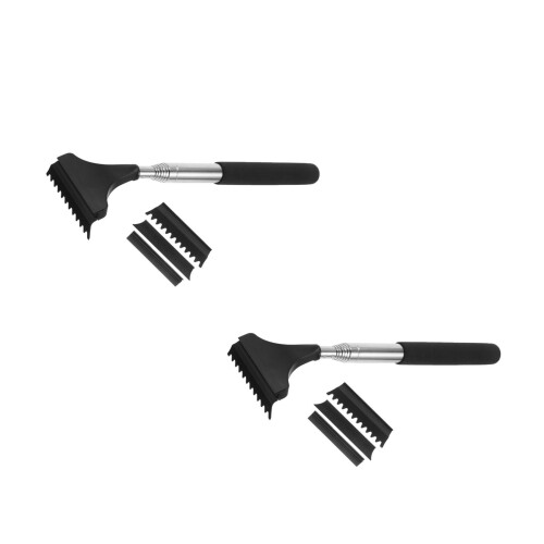 2Sets Black Car Snow Remover with Ice and Squeegee 2