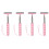 4Pcs Durable Car Mirror Cleaner Tool Pink Window Squeegees 3