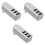 3Pcs Silver USB Hub for Laptop with Rotatable Multi-Port Adapter 3