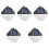 5Pcs Household Solar -Resistant Wall Lamp Outdoor Waterproof 2