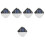 5Pcs Household Solar -Resistant Wall Lamp Outdoor Waterproof 3