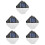 5Pcs Household Solar -Resistant Wall Lamp Outdoor Waterproof 5