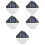 5Pcs Household Solar -Resistant Wall Lamp Outdoor Waterproof 6