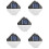 5Pcs Household Solar -Resistant Wall Lamp Outdoor Waterproof 7