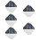 5Pcs Household Solar -Resistant Wall Lamp Outdoor Waterproof 10