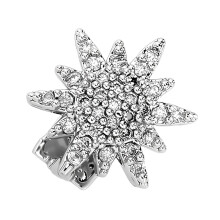 Couverture Ă la mode de dent de forme d'hexagone de-Argent