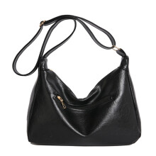 Sacs à bandoulière en cuir Pu pour femmes, sacs à main-Noir