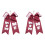 Double Set Fashionable Cheer Key Chains Measuring-Dark Red 1