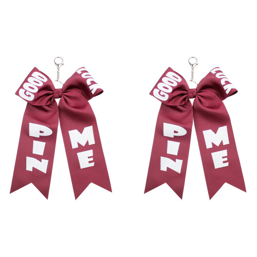 Double Set Fashionable Cheer Key Chains Measuring-Dark Red